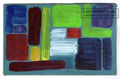 C Peterson 1998 Cubing It * Abstract Oil Painting * Art Multi-colored Box Shapes