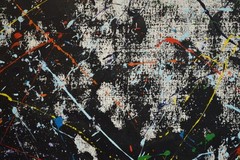 Mark Little Original ￼Giant Canvas Painting 81”X62” (6 Foot 9 inch) Abstract XX