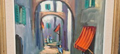 Oil painting painting oil painting masterpiece landscape city people 168