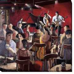 Blue Smoke by Didier Lourenco Gallery-Wrapped Canvas Giclee Art (18 in x 18 in)