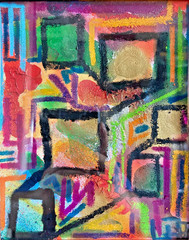 Original Murillo Painting | Amber Street | 8×10″, Mixed Media on Board | Signed