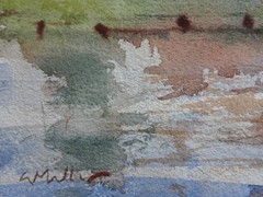 GERRY MILLER. Watercolour. „Beeskow“. No frame. 19x28cm.
