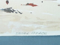 Original Watercolor Painting EDWARD WESSON Dover Beach Signed Brodick Bay