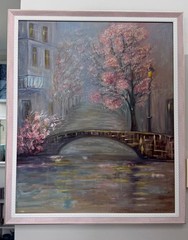 art 737 Original Oil Painting Framed Landscape 24×20 in / 60×50 cm Realism