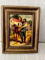 Enamel Art. Artini Signed Maurlion 9 1/2”. X 7 1/2”