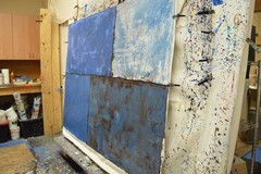 Mark Little Original Giant Canvas Painting 84”X62” (7 Foot) Abstract Modern XL