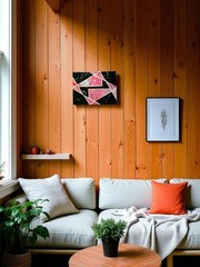 OOAK „Retro Abstract“ 90s Inspired 12 x 16 Mixed Media Painting on Canvas