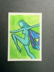 ACEO Original Art Card Signed by Veronica Lee/ CREATURE SERIES/ beks_and_lo
