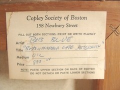Original Bob Blue Boston Harbor Seascape O/C Painting