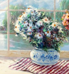 Robert Lui (Vietnam,NY,b 1951) oil painting 137242
