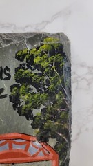 Vintage Handpainted Slate New Orleans Tile By Vivian E Laiche Bourbon St 1985 LA