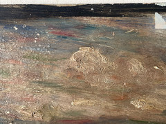 Early 20th French Impressionism – Antique Oil Painting – Study Stormy Landscape