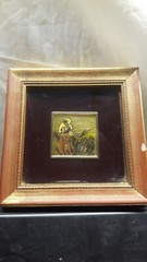 QUADRETT0 Frame & Glass – Serigraph On Flash Gold 24 K – Farmer – 5 1/2X5 1/2in