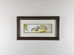 Vintage Original Signed Patricia Bardes Watercolor Painting 13.75×7.75 Framed