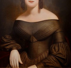 19th c. Portrait of a Young Elegant Bride-Oil painting c.1840s