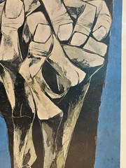 Miedo (Fear) by Oswaldo Guayasamín Rare Early Print 18 1/2” X 26”