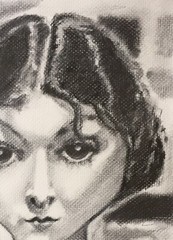 Original Graphite Drawing Portrait 1920’s Girl 12.3/4″x 9.1/2″ NOT A PRINT