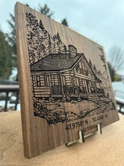 Custom Architectural Wood Engraving | Heirloom Home & Property Portrait
