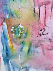 Geisha Woman Japanese Painting Signed Watercolor Gorgeous Framed Large Japan Vtg