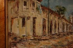 FRAMED SIGNED ORIGINAL OIL COLONIAL STREET OLD HAVANA, CUBA ARTIST: HECTO VIDAL