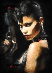 ACEO ATC Sketch – Gail – Sin City (2005) – 1/1 – Authenticity Stamp