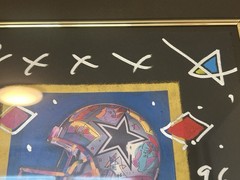 Original Peter Max Painting Dallas Cowboys Super Bowl XXX 1996 Football