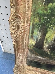 B. Brenner Signed Original Oil Painting – Framed Mid-Century Style Art