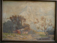 Rare HAROLD BERGEN, German Impressionist Teacher Germany Arts and Crafts OLD OIL