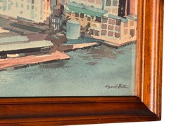 HOWARD NOEL WATSON (PA Listed 1929-2022) 4 Framed Watercolor Paintings Camden NJ