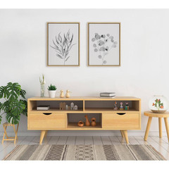 2-Piece Sylvie „Neutral Botanical“ by the Creative Bunch Studio Plant Framed Art