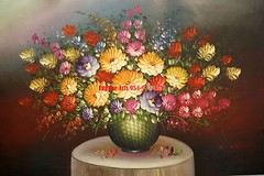 24×36″ (61x92cm)100% hand painted oil flat,Sunflower/Rose/Lily