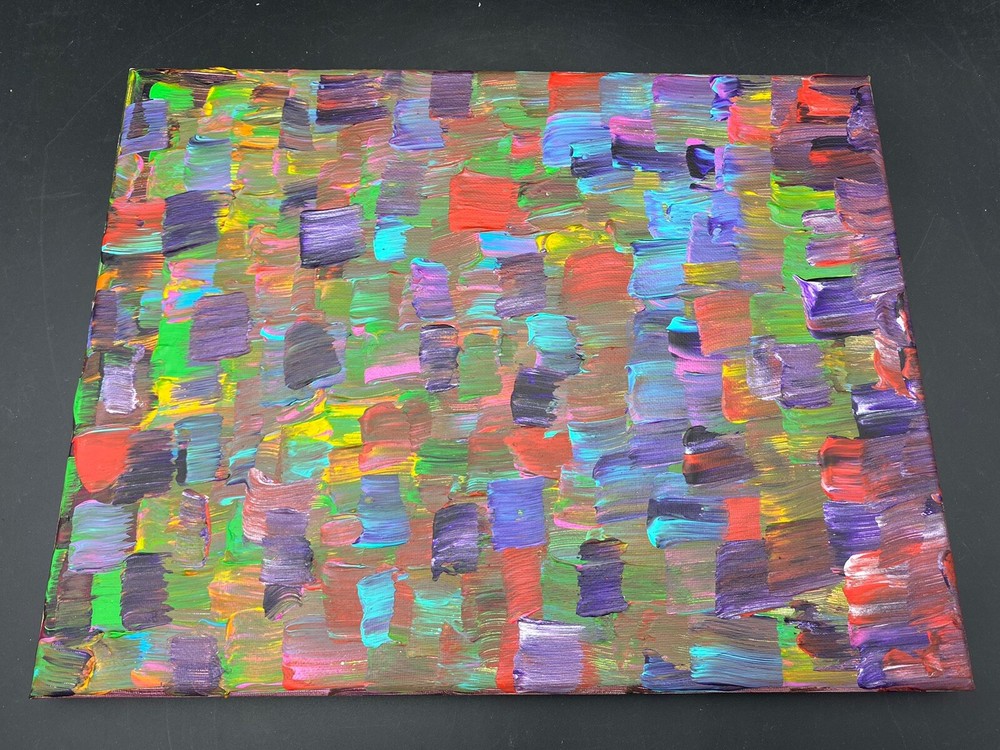 Brush Strokes Original Painting Art By Aaron Goodwin 1/1 Canvas 11×14
