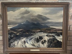 Vintage Original Oil Painting Sgurr Nan Gillean Skye Scotland Signed Miller 1975