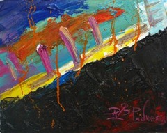 SIGNED ABSTRACT FLOWERS FLORAL█ORIGINAL█OIL█PAINTING█OUTSIDER█IMPRESSIONISM ART