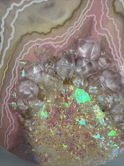Resin Geode Wall Art 8” Round Geode Inspired Epoxy In Pinks White Gold