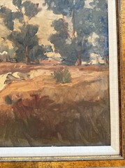 ANTIQUE PAINTING EARLY CALIFORNIA IMPRESSIONIST LANDSCAPE EDWIN AARDAL DISNEY