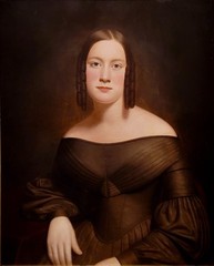19th c. Portrait of a Young Elegant Bride-Oil painting c.1840s