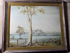 Glenn Holme „Mountain Landscape With Lake Scene“ Oil Painting -Signed And Framed