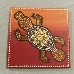 #AB1120. ABORIGINAL ART – THE PLATYPUS BY ANGELA BLAKENEY WITH C.O.A.