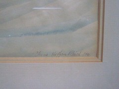 Irene Hoffar Reid (1908-1994) Vancouver Beach Sailing Watercolor 1970 17″ x 13″