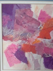 Watercolor Gouache Board Matted Original by Don Trout „A Collision of Shapes“