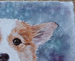 Original Small Watercolor Painting 6″ x 4″ Funny Dog NOT A PRINT
