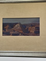 JOHN AXTON PAINTING LANDSCAPE GRAND CANYON VIEW IMPRESSIONIST FAMOUS LISTED OIL