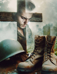 Digital Art-Group Of 4 Military Memory „Their Sacrifice“