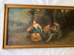 18TH CENTURY JEAN-BAPTISTE PATER circle – GALLANT SCENE – FRENCH OIL PAINTING
