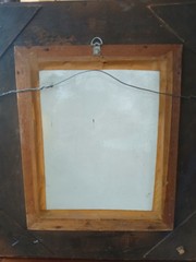 Vintage Painting Signed Raphael Enamel on Copper MCM