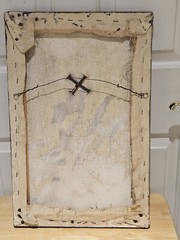 Vintage 1985 CRAIG ROBERTSON „Amazon Stick Man“ 3D Oil Painting on Canvas 20×13
