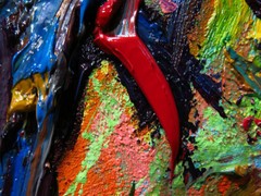 AFRICAN MASK OIL█PAINTING REALISM ART█SIGNED VINTAGE ORIGINAL█EXPRESSIONIST DECO