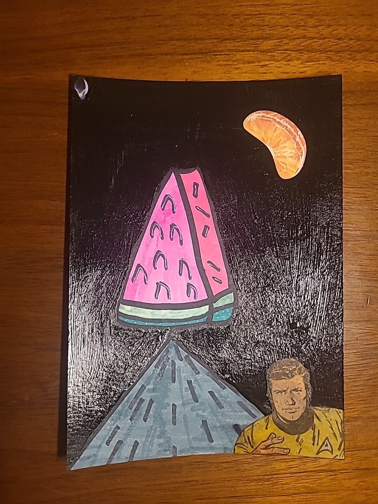 Original Star Trek Captain Kirk Fruit Space Moon Alien Abduction Spaceship Alien