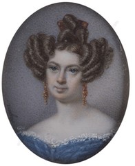 Giovanni Guglielmo Pagani (1801-1882) „Young lady“, fine miniature, ca.1830